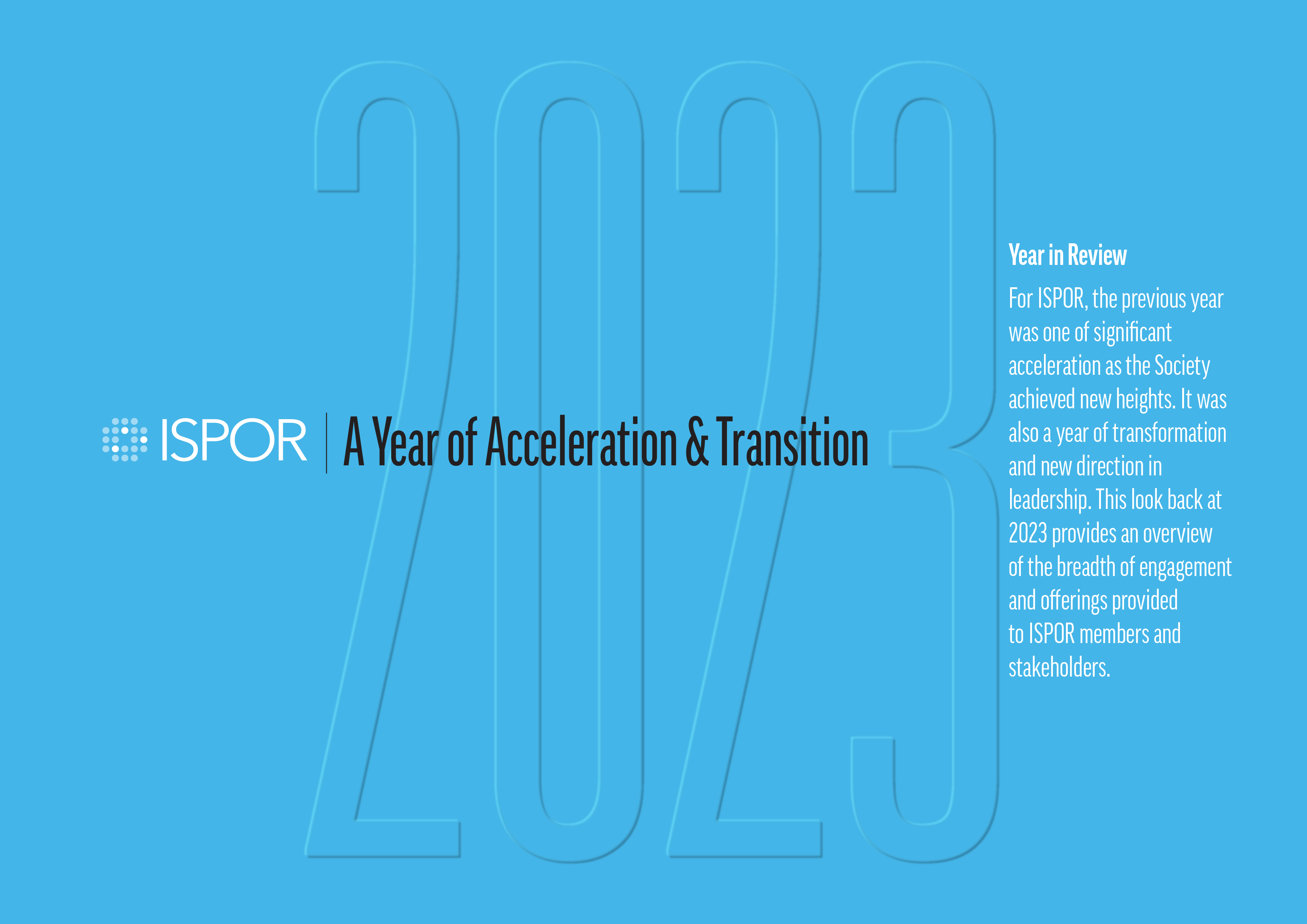 ISPOR 2023 Annual Report Cover