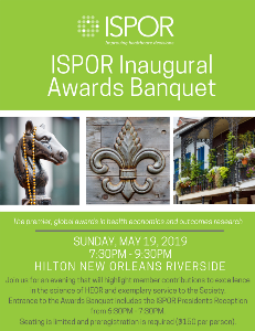 ISPOR Inaugural Awards Banquet Flyer
